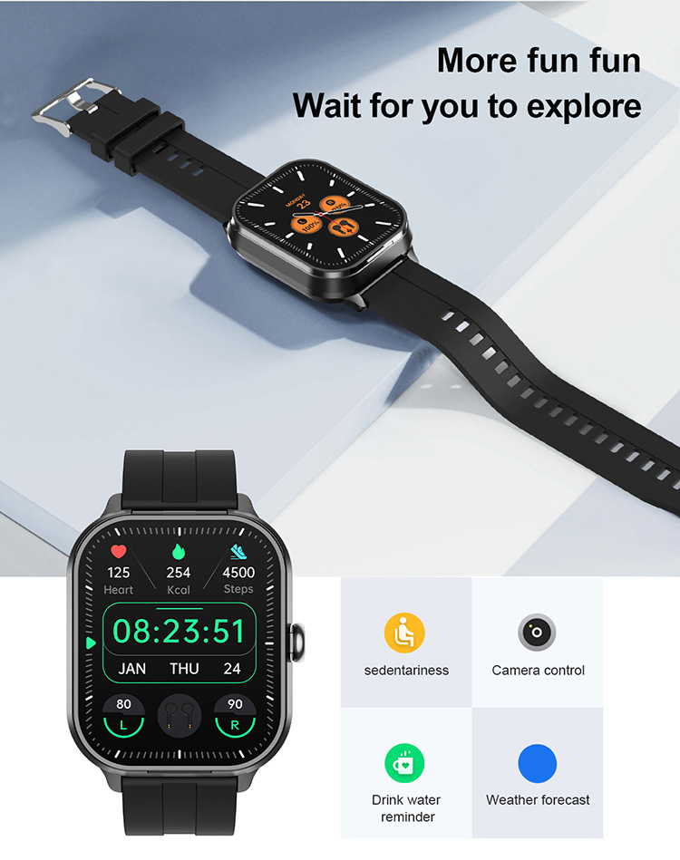 2-in-1 smart watch, Smartwatch with earbuds, D8pro smartwatch, NFC Smartwatch, D8 Pro smart watch, 2 in 1 smart watch, Smartwatch with Earphone, health watch D8 Pro, D8 pro watch with earphones